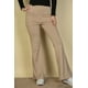 thumbnail image 1 of Pantalones Acampanados de Cintura Alta con Bolsillo Delantero Color Topo S, 1 of 5
