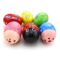 Genérico - Set 2 Huevos Sonajero Shaker Juguete Madera