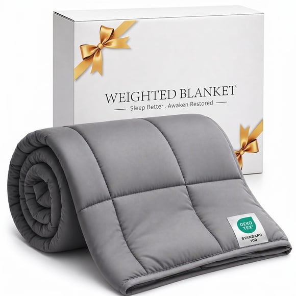 Cobija con peso Smart Queen tamaño Queen 6.8 kg (122 x 183 cm) gris 15 lb