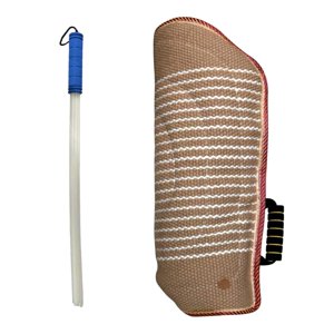 Ioensy - Durable Dog Bite Sleeve Training Tug Toy Whip Agitation Stick Para Perros Jóvenes