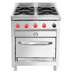 Ticgas - Cocina Industrial 4 Platos Horno 50X50 Glp