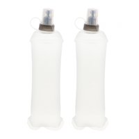 Magideal - 2X Bolsa De Botella De Agua Plegable Suave, Bolsa De Agua Plegable Para Botella De Bebida, Botella De Agua Plegable Para Gimnasio Ciclismo Equitación Blanco Claro