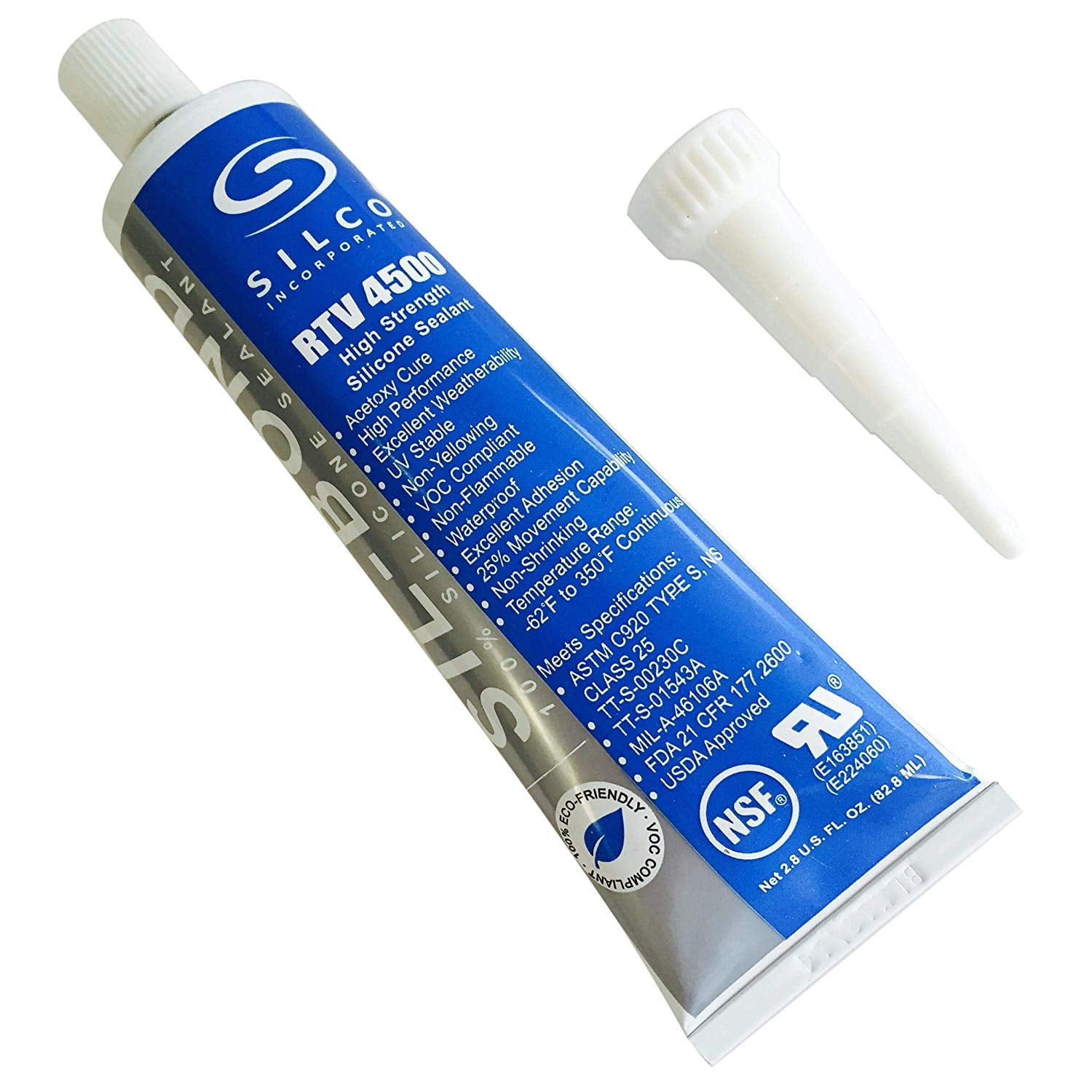 Sellador De Silicona Heywood Sil Bond 4500, Apto Para Contacto Con Alimentos, 82 Ml