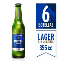 Cerveza Sin Alcohol Premium Lager 0.0° Pack Botella 6 Un Royal Guard