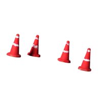 Bothyi - 4X 1:64 Conos De Tráfico Favores De Fiesta Regalos Mini Señal De Tráfico Para Niños