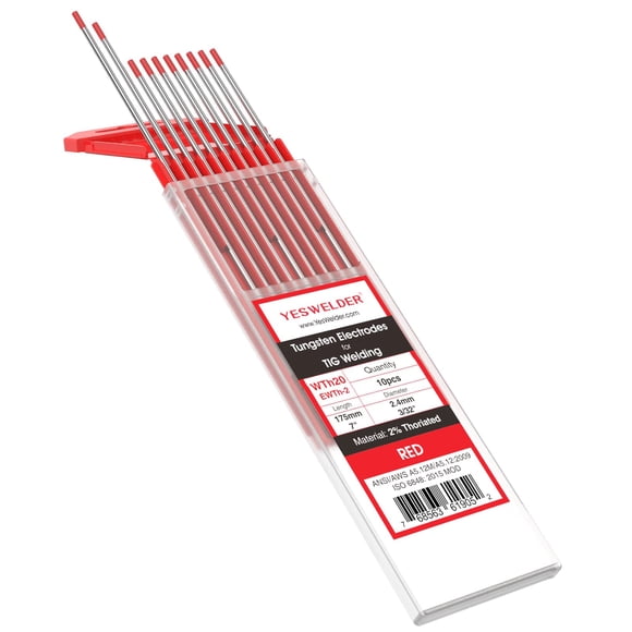 Electrodo de tungsteno para soldadura TIG YESWELDER 2% toriado 3,2 mm