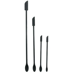 Genérico - Maquillaje Mini Espátula Raspador De Maquillaje Para Lociones Mantequilla De Maní Condimento 4Pcs Negro