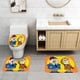 thumbnail image 2 of El Gordo y el Flaco Juego de 3 alfombras de baño de coral fleece: tapete de baño + alfombra de inodoro en forma de U + funda de tapa de inodoro en forma de O, 2 of 6