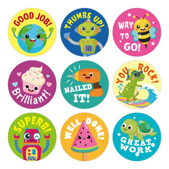 Pegatinas de recompensa Gooji Small, 1008 unidades, para niños y profesores