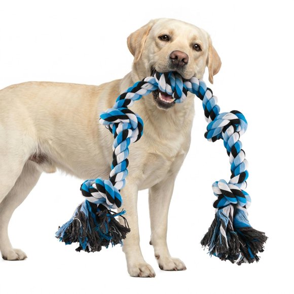 Juguete de cuerda para perro Bmag 91 cm 5 nudos azul de alta resistencia