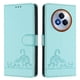 thumbnail image 1 of Funda tipo cartera FOXDOCK para Realme Narzo 80 Pro con soporte, ranuras, RFID, diseño de gato, 1 of 5