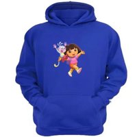 Genérico - Polerón Canguro Dora Dibujos Animados Azul Talla L Unisex