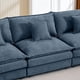 thumbnail image 2 of Modular Sectional Sofa, 102 Inch L Shaped Couch Set for Living Room, 3-Seater Comfy Cloud Couches with Movable Ottoman, DIY Combination, Chenille, Blue, 2 of 3