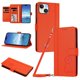 thumbnail image 1 of Funda Cartera Trébol para iPhone 13/iPhone 14 con Ranuras Tarjetas y Carga Inalámbrica Naranja, 1 of 6