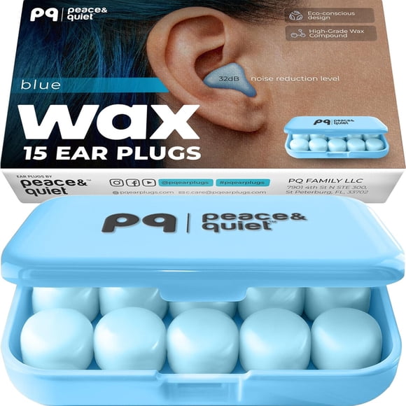 Tapones de Cera PQ 15 Unidades 32dB Para Dormir y Nadar