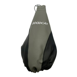 Jj Group - Funda Cubre Palanca Cambio Cuero Gris Negro