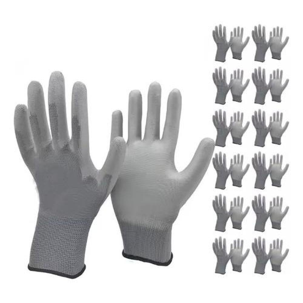 Genérica - Pack 12 Par Guantes Multipropósito Flex Palma Pu Rock