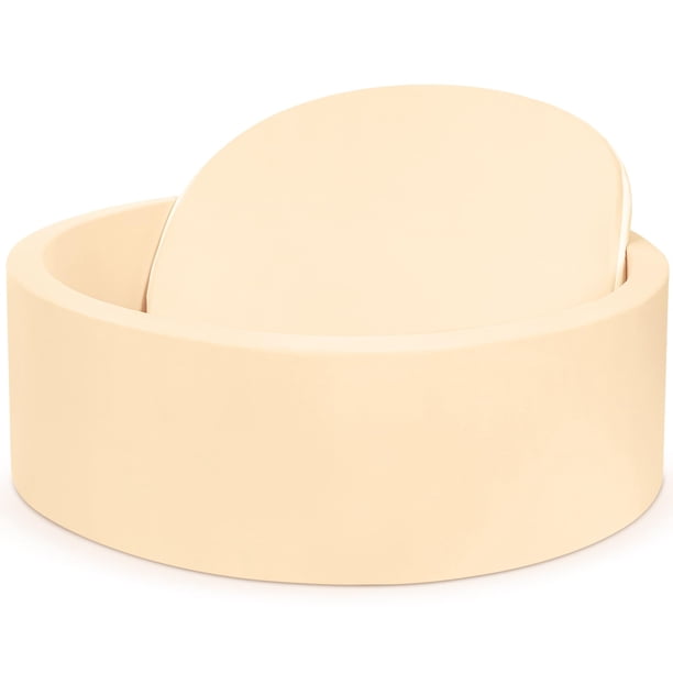 SIUUHOVS Piscina de Pelotas de Espuma para Bebés, 35.4" x 11.8" para Niños Pequeños, Mocha
