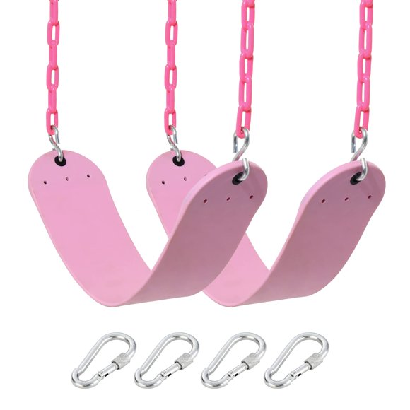 Swing Seat Take Me Away, 2 unidades, color rosa, muy resistente, con cadenas