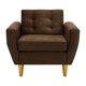 thumbnail image 1 of Sofa Bote 1c Felpa 01 Chocolate, 1 of 6