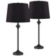 thumbnail image 1 of Juego de 2 lámparas de mesa 360 Lighting 66 cm Bronce/Negro, 1 of 7