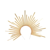 Magideal - Halloween Halo Sun Headwear De Cabeza Portátil Cómoda Decoración Del Sol Sol Banda Para El Cabello Para El Espectáculo Del Escenario De Vacaciones Oro