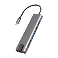 Tecnolab - Hub Conector Tipo C 8 En 1 - Ps