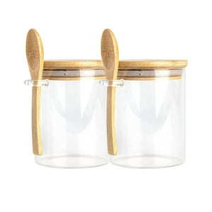 Disparo - Set 2 Frasco Contenedor Hermetico 700Ml 15Cm Redondo Cuchara