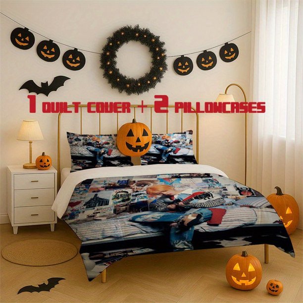 3pcs P1Harmony Bedding Set Featuring a Printed Design Includes a Soft Duvet Cover And Two Pillowcases Suitable for Year Round Use