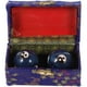 thumbnail image 1 of 1 Set Enamel Chinese Tai Chi Pattern Blue Health Balls Chinese Spheres For Massages Exercise Massage Balls Stress Relieve Hand, 1 of 3