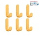 thumbnail image 1 of 6pcs Multi-purpose Wall Organizer Hook Behind-door Key Cloth Hanger Hook Bathroom Robe Towel Holder Rack Kitchen Hardware Shelf Hook, 1 of 5