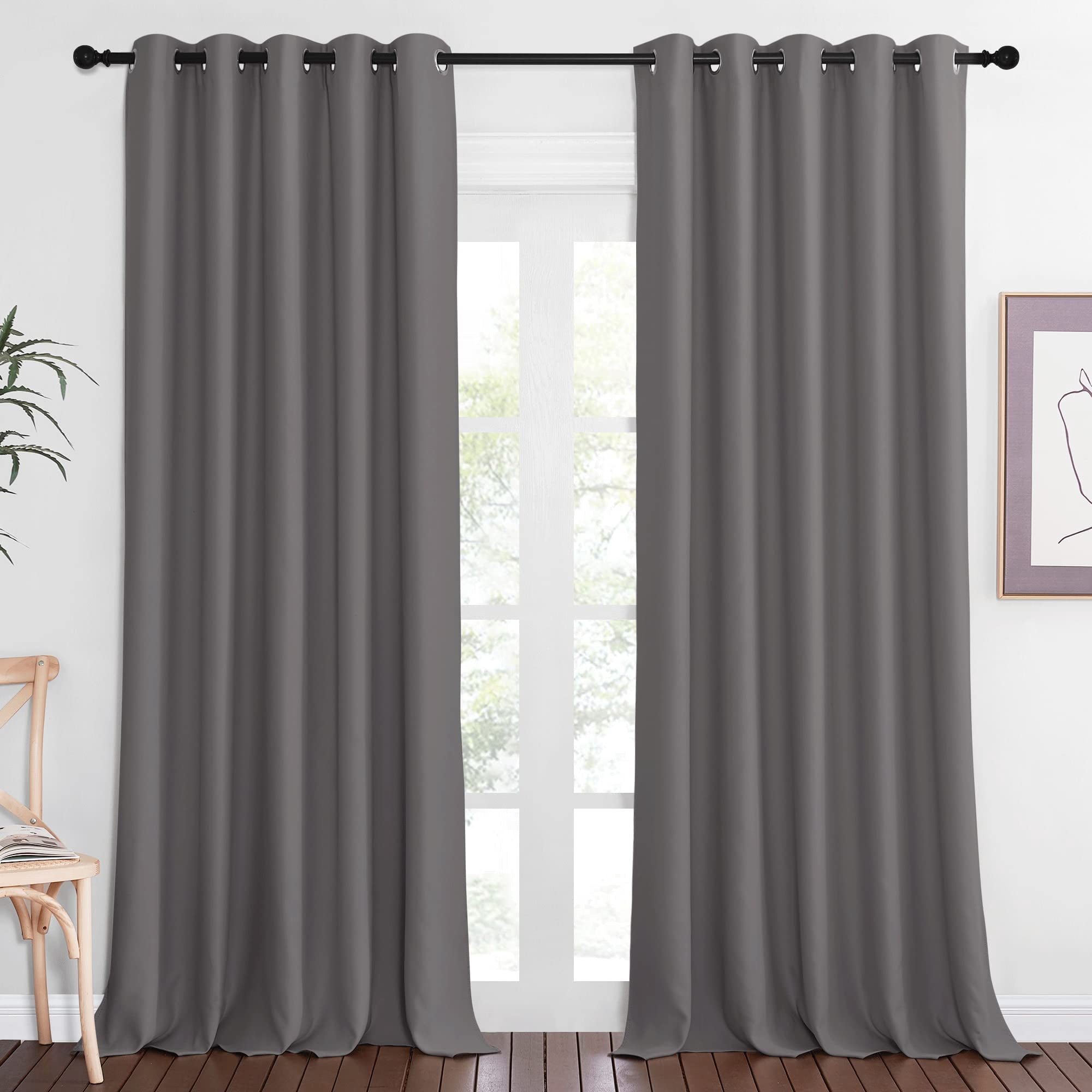 Cortina Nicetown Blackout Gris 260 X 260 Cm 1 Panel