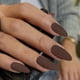 thumbnail image 2 of Press On Nails XCREANDO Matte Brown, 48 unidades, con forma de almendra, 2 of 9
