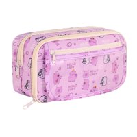 Ioensy - Estuche Para Lápices Y Bolsa Con Cremallera Para Lápices Portátil Para Niños, Estudiantes, Adultos, Color Violeta