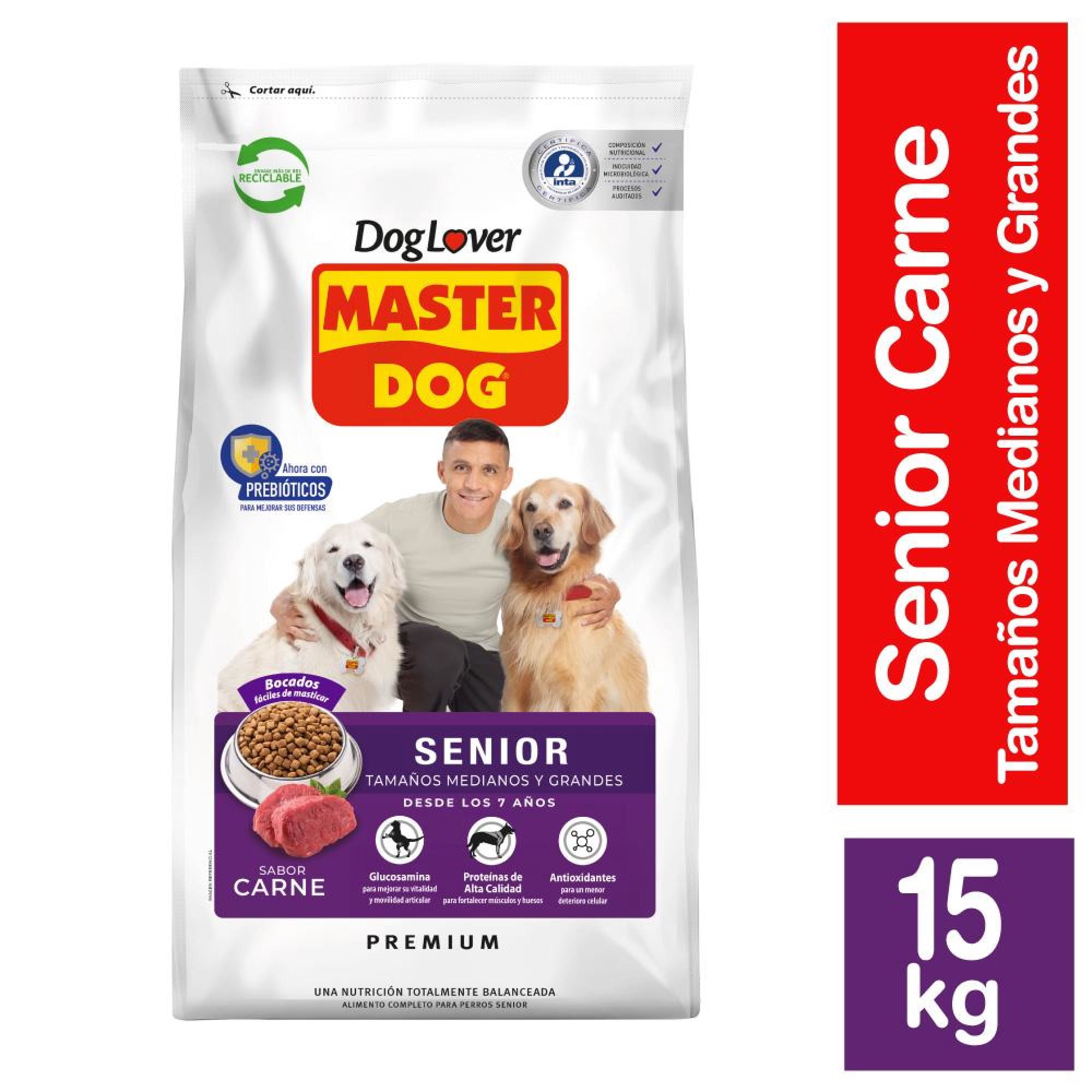 Alimento Seco Perro Senior Cuidado Articular Sabor Carne Bolsa, 15 kg