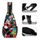thumbnail image 3 of Aves de Presa Riñonera Bandolera con Estampado Integral para Hombres y Mujeres, Bolso Cruzado Gráfico de Tendencia, Mochila de Hombro Streetwear para Ciclismo y Deportes, Riñonera Versátil Casual, 3 of 6