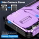 thumbnail image 2 of Funda Armada para iPhone 13 Pro Max con Tapa Deslizante y Soporte Magnético Giratorio Morado, 2 of 5