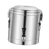 Magideal - Dispensador De Bebidas Frías Y Calientes, Cubo De Hielo, Café De Acero Inoxidable Con Grifo, Barril Aislante Para Bebidas, Para Hotel, Fiesta Y Oficin 20L