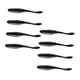 thumbnail image 3 of 8 Piezas De Señuelos De Pesca Suaves De Gusano Para Lubina, Salmón, Trucha, Negro Argent, 3 of 3