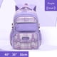 thumbnail image 1 of purple school bags for kids plaid book bag pink waterproof School backpacks for girls large capacity backpack with many pockets, 1 of 3