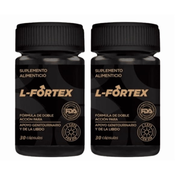 L-fortex Original Suplemento | 2 Frascos | Natural 30 Cáp