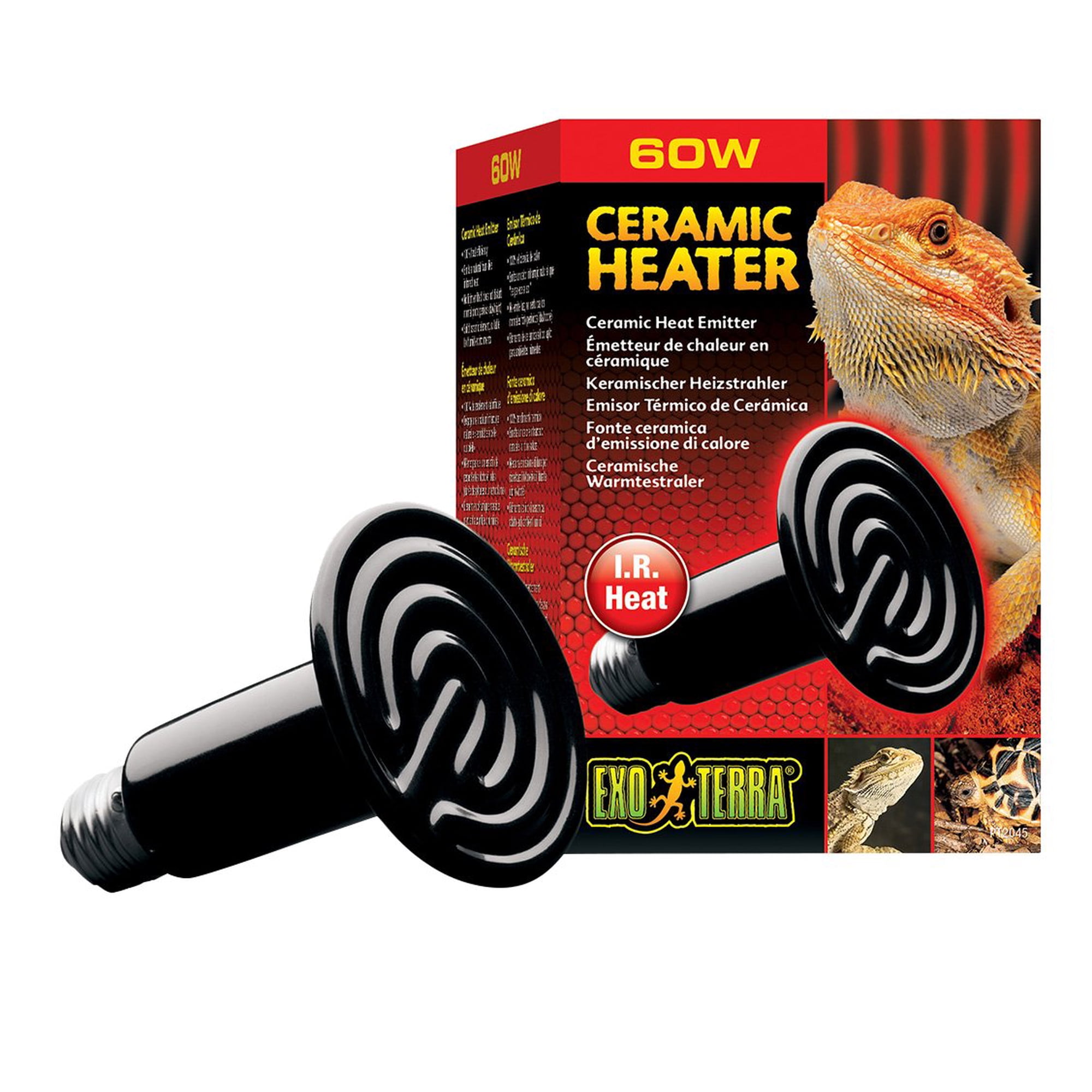 Calentador Cerámico De 60 W Para Reptil Heat Exo Terra Con Emisor De 150 W