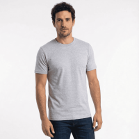 T-World - Polera 100 % Algodón Manga Corta Básica 170 Grs. Gris