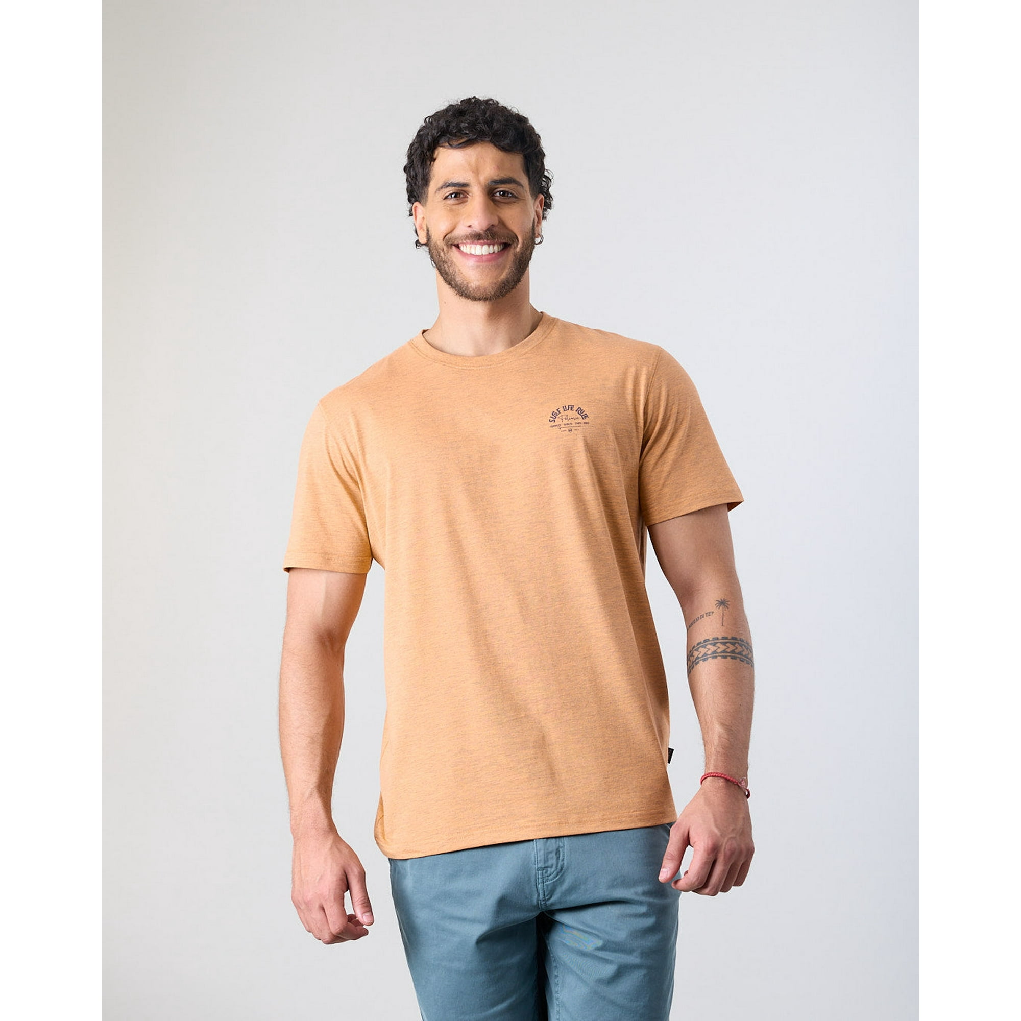 Polera Hombre Manga Corta Melange Xv1713 Polemic