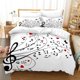 thumbnail image 1 of Music Piano Element Black White Quilt Duvet Cover Set Home Textiles 3-Piece Bedding Set, 1 of 5