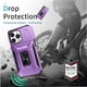 thumbnail image 3 of Funda Armada para iPhone 13 Pro Max con Tapa Deslizante y Soporte Magnético Giratorio Morado, 3 of 5