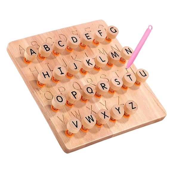 Montessori Alphabet Tracing Board, Letters Teaching Aids Juego de mesa Herramienta Juego sensorial Rompecabezas para niños pequeños 3+ años Niños