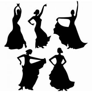 Rienda Libre Graphics - Decomural Flamenco Dancers Spanish Dance Set Ws-32660