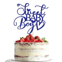 Decoración Para Tartas Dxsdgetue Sweet Baby Boy Blue Glitter Oh Boy