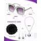 thumbnail image 3 of Set de disfraces Jexine para Halloween de los 70, Disco Party, para mujer, color negro, 3 of 3